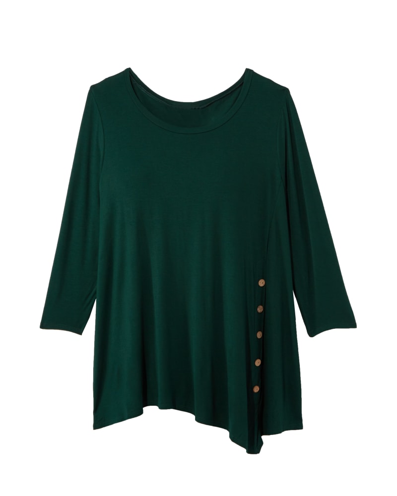 Front of plus size Michelle Asymmetric Detailed Tee by Meri Skye | Dia&Co | dia_product_style_image_id:119319